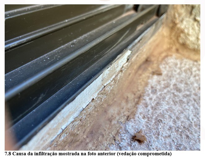 Vedação comprometida